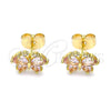Gold Filled Ring — Stud Earring Butterfly Design with Pink and White — alternate product view — SKU 146595 | Oro Laminado anillo — Stud Earring Butterfly diseño with Pink and blanco — SKU 146595