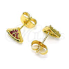 Gold Filled Ring — Stud Earring Watermelon Design with Ruby and Green — alternate product view — SKU 146606 | Oro Laminado anillo — Stud Earring Watermelon diseño with Ruby and Green — SKU 146606