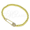 Dorado Oro Laminado Pulsera, vista 4 de la galería del producto por Mayoreo, vista adicional 4 del producto