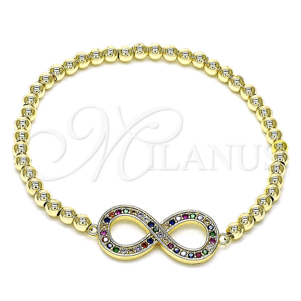 Gold Filled Bracelet — Fancy Bracelet Infinite and Expandable Bead Design with — main product view — SKU 146650 | Oro Laminado brazalete — elegante Bracelet Infinite and Expandable Bead diseño with — SKU 146650