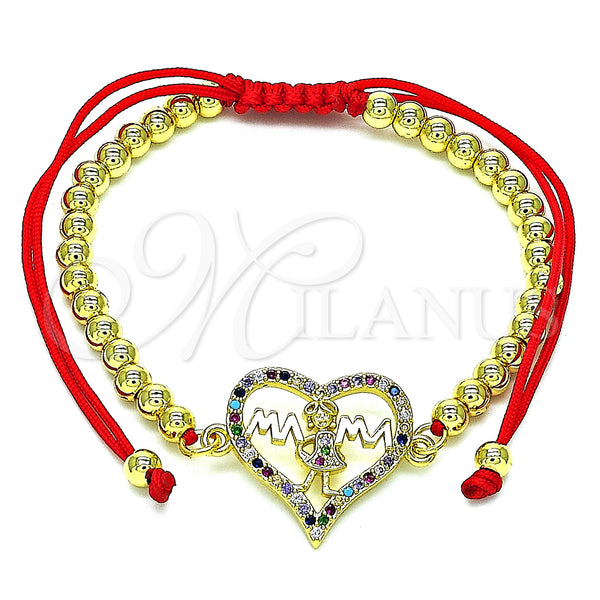Gold Filled Bracelet — Adjustable Bolo Bracelet Mom and Little Girl Design — main product view — SKU 146661 | Oro Laminado brazalete — Adjustable Bolo Bracelet Mom and Little Girl diseño — SKU 146661