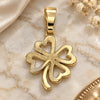 Oro Laminado Fancy Pendant, Gold Filled Style Four-leaf Clover Design, Polished, Golden Finish, 5.179.036.1