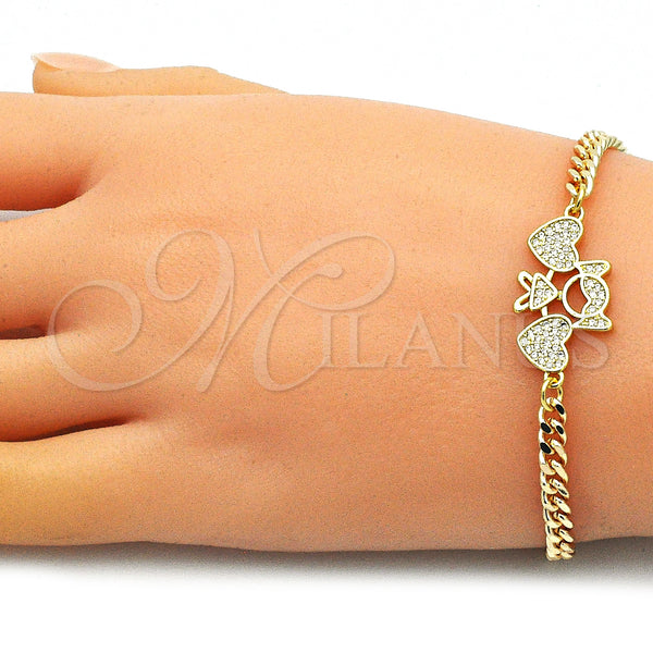 Gold Filled Bracelet — Fancy Bracelet Little Girl and Heart Design with — alternate product view — SKU 146703 | Oro Laminado brazalete — elegante Bracelet Little Girl and corazón diseño with — SKU 146703