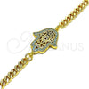 Dorado Oro Laminado Pulsera, vista 3 de la galería del producto por Mayoreo, vista adicional 3 del producto