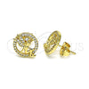 Gold Filled Ring — Stud Earring Angel Design with White Micro Pave — alternate product view — SKU 146730 | Oro Laminado anillo — Stud Earring Angel diseño with blanco Micro Pave — SKU 146730