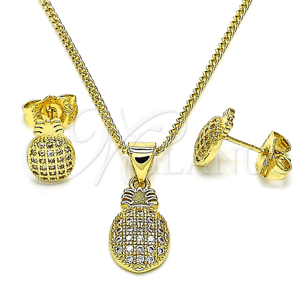 Gold Filled Ring — Earring and Pendant Adult Set Pineapple Design with — main product view — SKU 146748 | Oro Laminado anillo — Earring and Pendant Adult Set Pineapple diseño with — SKU 146748