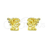 Gold Filled Ring — Stud Earring Angel Design with White Micro Pave — alternate product view — SKU 146750 | Oro Laminado anillo — Stud Earring Angel diseño with blanco Micro Pave — SKU 146750