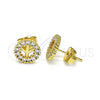 Gold Filled Ring — Stud Earring with White Micro Pave Polished 02. — alternate product view — SKU 146759 | Oro Laminado anillo — Stud Earring with blanco Micro Pave pulido 02. — SKU 146759