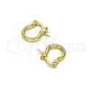 Oro Laminado Small Hoop, Gold Filled Style Diamond Cutting Finish, Golden Finish, 02.96.0080.10
