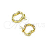 Oro Laminado Small Hoop, Gold Filled Style Diamond Cutting Finish, Golden Finish, 02.96.0080.10