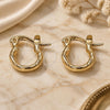 Oro Laminado Small Hoop, Gold Filled Style Diamond Cutting Finish, Golden Finish, 02.96.0080.10