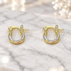 Oro Laminado Small Hoop, Gold Filled Style Diamond Cutting Finish, Tricolor, 02.96.0080.2.10