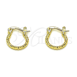 Gold Filled Hoop Earrings — Small Hoop Diamond Cutting 02.96. — main product view — SKU 146779 | Oro Laminado aretes de aro — Small Hoop Diamond Cutting 02.96. — SKU 146779