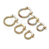 Oro Laminado Small Hoop, Gold Filled Style Diamond Cutting Finish, Tricolor, 02.96.0083.2.12