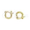 Oro Laminado Small Hoop, Gold Filled Style Diamond Cutting Finish, Golden Finish, 02.96.0087.10