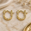 Oro Laminado Small Hoop, Gold Filled Style Diamond Cutting Finish, Golden Finish, 02.96.0087.10