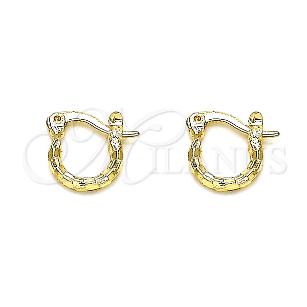 Gold Filled Hoop Earrings — Small Hoop Diamond Cutting 02.96. — main product view — SKU 146782 | Oro Laminado aretes de aro — Small Hoop Diamond Cutting 02.96. — SKU 146782