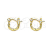 Oro Laminado Small Hoop, Gold Filled Style Diamond Cutting Finish, Golden Finish, 02.96.0087.10
