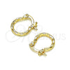 Oro Laminado Small Hoop, Gold Filled Style Diamond Cutting Finish, Golden Finish, 02.96.0087.12