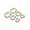 Oro Laminado Small Hoop, Gold Filled Style Diamond Cutting Finish, Tricolor, 02.96.0087.2.12