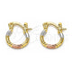 Oro Laminado Small Hoop, Gold Filled Style Diamond Cutting Finish, Tricolor, 02.96.0088.2.12