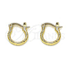 Oro Laminado Small Hoop, Gold Filled Style Diamond Cutting Finish, Golden Finish, 02.96.0088.12