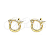 Oro Laminado Small Hoop, Gold Filled Style Diamond Cutting Finish, Golden Finish, 02.96.0088.10