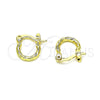 Oro Laminado Small Hoop, Gold Filled Style Diamond Cutting Finish, Golden Finish, 02.96.0084.10