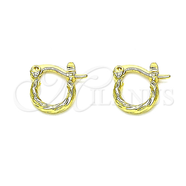 Gold Filled Hoop Earrings — Small Hoop Diamond Cutting 02.96. — main product view — SKU 146790 | Oro Laminado aretes de aro — Small Hoop Diamond Cutting 02.96. — SKU 146790