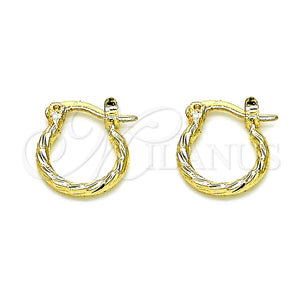 Gold Filled Hoop Earrings — Small Hoop Diamond Cutting 02.96. — main product view — SKU 146791 | Oro Laminado aretes de aro — Small Hoop Diamond Cutting 02.96. — SKU 146791