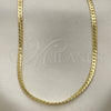 Oro Laminado Basic Necklace, Gold Filled Style Polished, Golden Finish, 04.319.0012.24 (100 Gauge, Thickness, 24 Inches Length)