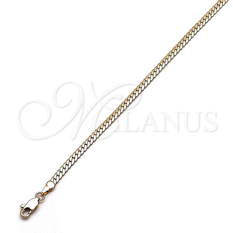 Oro Laminado Basic Necklace, Gold Filled Style Polished, Golden Finish, 04.319.0012.24 (100 Gauge, Thickness, 24 Inches Length)