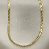 Oro Laminado Basic Necklace, Gold Filled Style Polished, Golden Finish, 04.319.0012.22 (100 Gauge, 04 MM Thickness, 22 Inches Length)