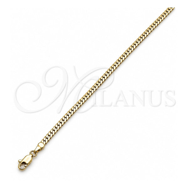 Oro Laminado Basic Necklace, Gold Filled Style Polished, Golden Finish, 04.319.0012.22 (0.80 Gauge, Thickness, 22 Inches Length)