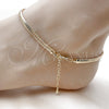 Oro Laminado Basic Anklet, Gold Filled Style Polished, Golden Finish, 04.319.0012.10 (0.80 Gauge, Thickness, 10 Inches Length)