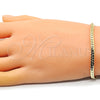 Oro Laminado Basic Bracelet, Gold Filled Style Polished, Golden Finish, 04.319.0012.08