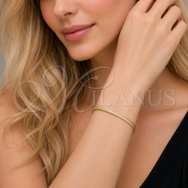 Gold Filled Bracelet — Basic Bracelet Polished 04. 0.80 Gauge Thickness 8 — alternate product view — SKU 146798 | Oro Laminado brazalete — básico Bracelet pulido 04. 0.80 Gauge Thickness 8 — SKU 146798