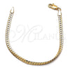 Oro Laminado Basic Bracelet, Gold Filled Style Polished, Golden Finish, 04.319.0012.08 (0.80 Gauge, Thickness, 8 Inches Length)