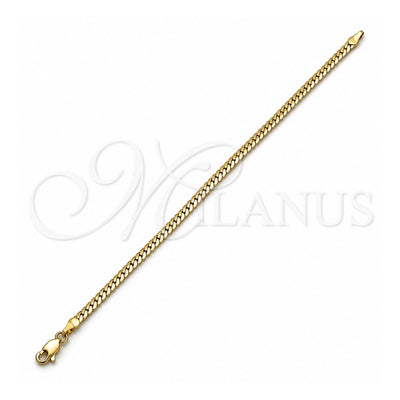 Oro Laminado Basic Bracelet, Gold Filled Style Polished, Golden Finish, 04.319.0012.08 (0.80 Gauge, Thickness, 8 Inches Length)
