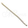 Oro Laminado Basic Bracelet, Gold Filled Style Polished, Golden Finish, 04.319.0013.08 (160 Gauge, 06 MM Thickness, 8 Inches Length)