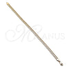 Oro Laminado Basic Anklet, Gold Filled Style Polished, Golden Finish, 04.319.0013.10 (160 Gauge, 06 MM Thickness, 10 Inches Length)