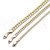 Oro Laminado Basic Anklet, Gold Filled Style Polished, Golden Finish, 04.319.0013.10 (160 Gauge, 06 MM Thickness, 10 Inches Length)