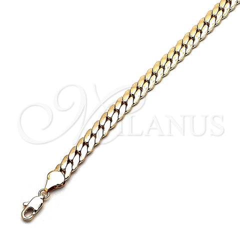 Oro Laminado Basic Necklace, Gold Filled Style Polished, Golden Finish, 04.319.0014.24 (200 Gauge, 08 MM Thickness, 24 Inches Length)