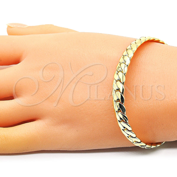 Gold Filled Bracelet — Basic Bracelet Polished 04. Gauge 08 MM Thickness — alternate product view — SKU 146806 | Oro Laminado brazalete — básico Bracelet pulido 04. Gauge 08 MM Thickness — SKU 146806