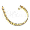 Oro Laminado Basic Bracelet, Gold Filled Style Polished, Golden Finish, 04.319.0014.08 (200 Gauge, 08 MM Thickness, 8 Inches Length)