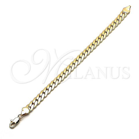 Oro Laminado Basic Bracelet, Gold Filled Style Polished, Golden Finish, 04.319.0014.08 (200 Gauge, 08 MM Thickness, 8 Inches Length)