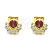 Gold Filled Ring — Stud Earring Baguette Design with Garnet and White — alternate product view — SKU 146809 | Oro Laminado anillo — Stud Earring Baguette diseño with Garnet and blanco — SKU 146809