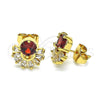 Gold Filled Ring — Stud Earring Baguette Design with Garnet and White — alternate product view — SKU 146809 | Oro Laminado anillo — Stud Earring Baguette diseño with Garnet and blanco — SKU 146809