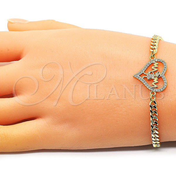 Gold Filled Bracelet — Fancy Bracelet Mom and Little Girl Design with — alternate product view — SKU 146821 | Oro Laminado brazalete — elegante Bracelet Mom and Little Girl diseño with — SKU 146821