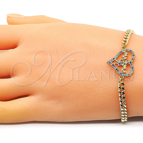 Gold Filled Bracelet — Fancy Bracelet Mom and Little Girl Design with — alternate product view — SKU 146822 | Oro Laminado brazalete — elegante Bracelet Mom and Little Girl diseño with — SKU 146822